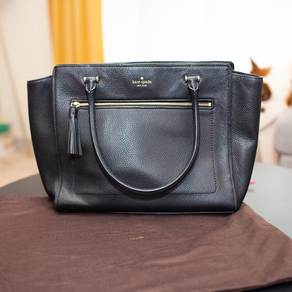 Large Black Kate Spade Purse - Picture 1 of 8